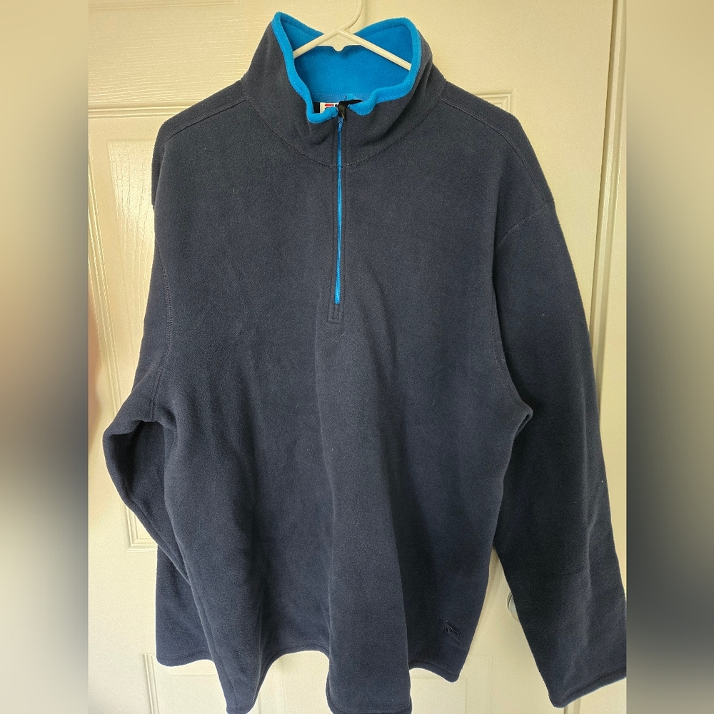 FILA Performance Polartec Fleece 1/4 Zip Pullover Jacket Men's Navy Blue